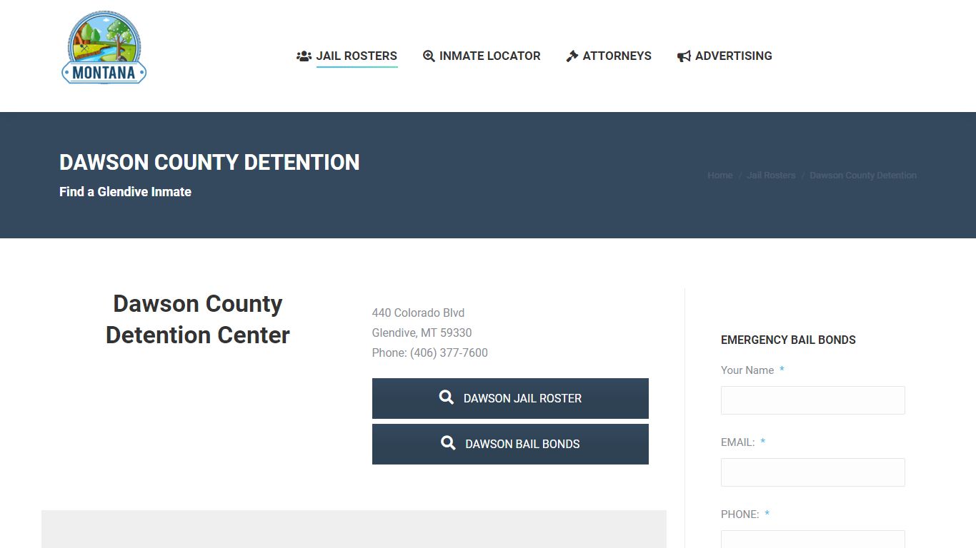 Dawson County Detention - MONTANA JAIL ROSTER