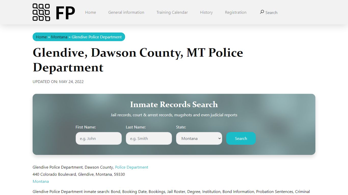 Glendive, MT Police - City Jail Inmates, Arrests